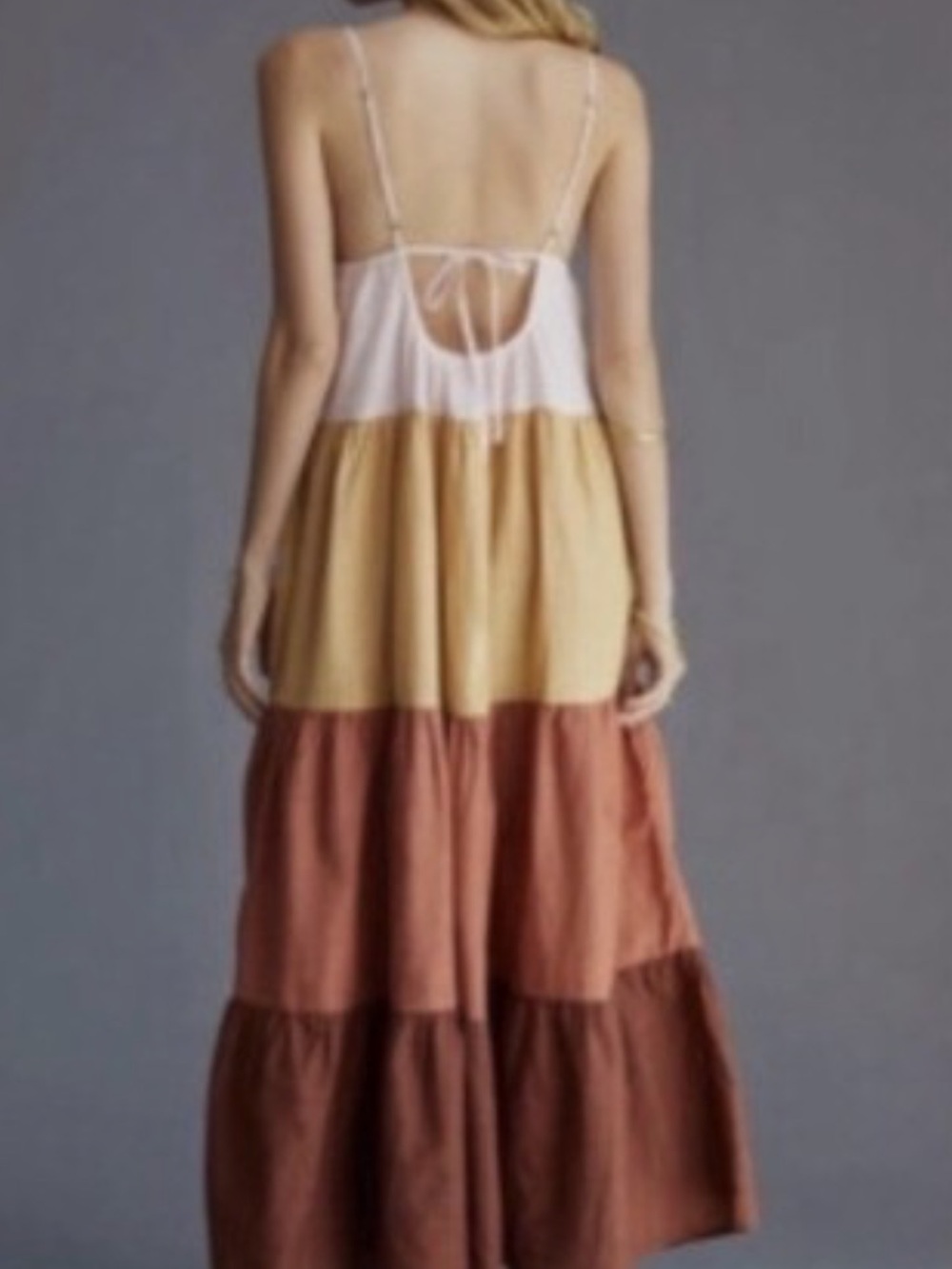 Anthropologie Pink and Terracotta Layered Dress - Picture 2 of 7